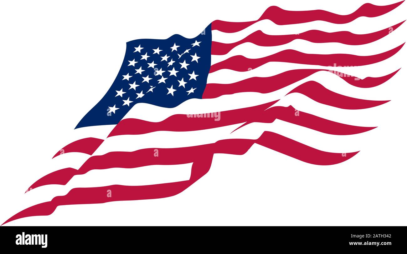 US-Flagge Winken Stock Vektor
