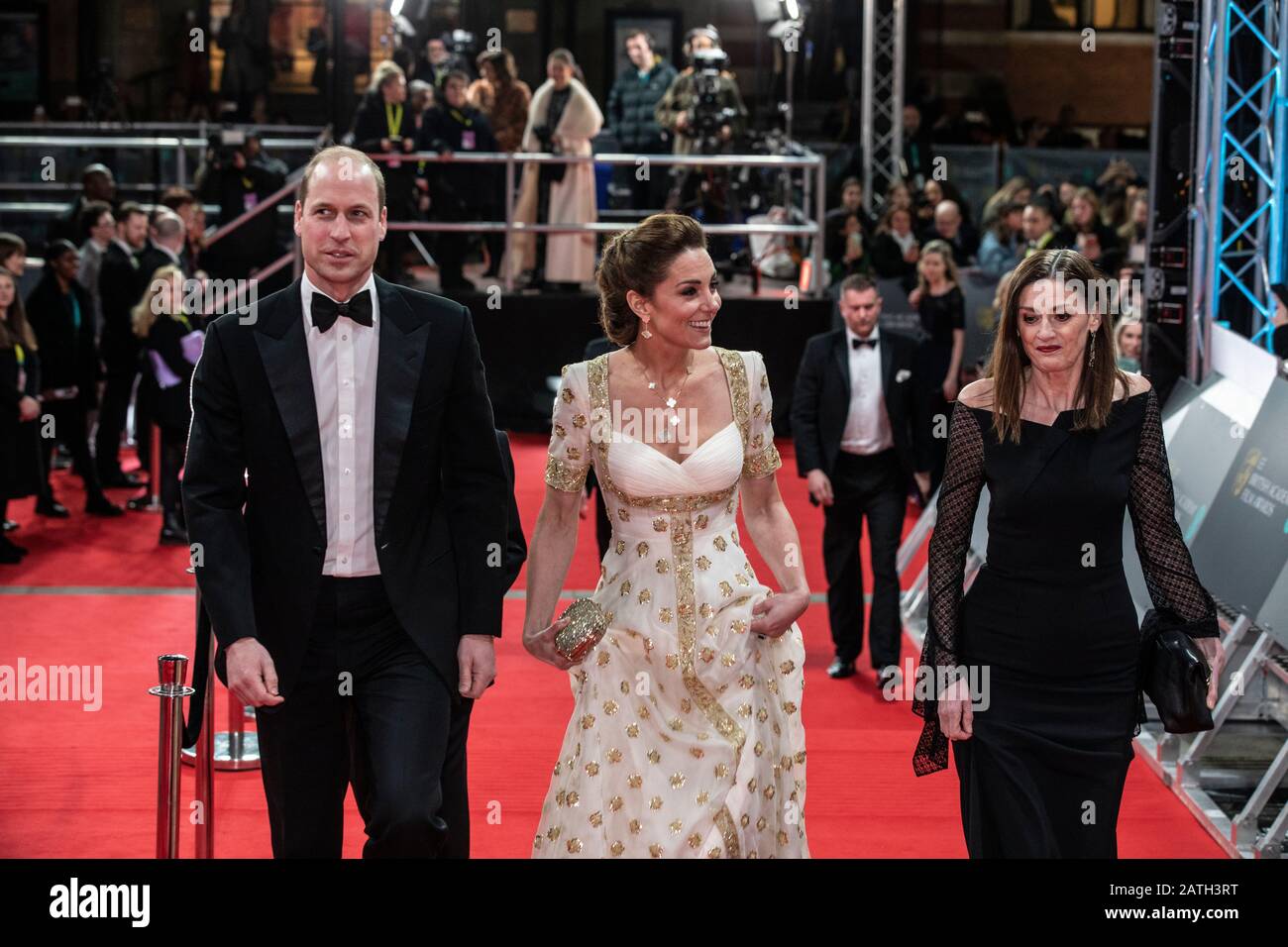 Prinz William und Catherine Duchess of Cambridge nehmen an Den British Academy Film Awards in der Royal Albert Hall, Kensington, London, Großbritannien Teil Stockfoto