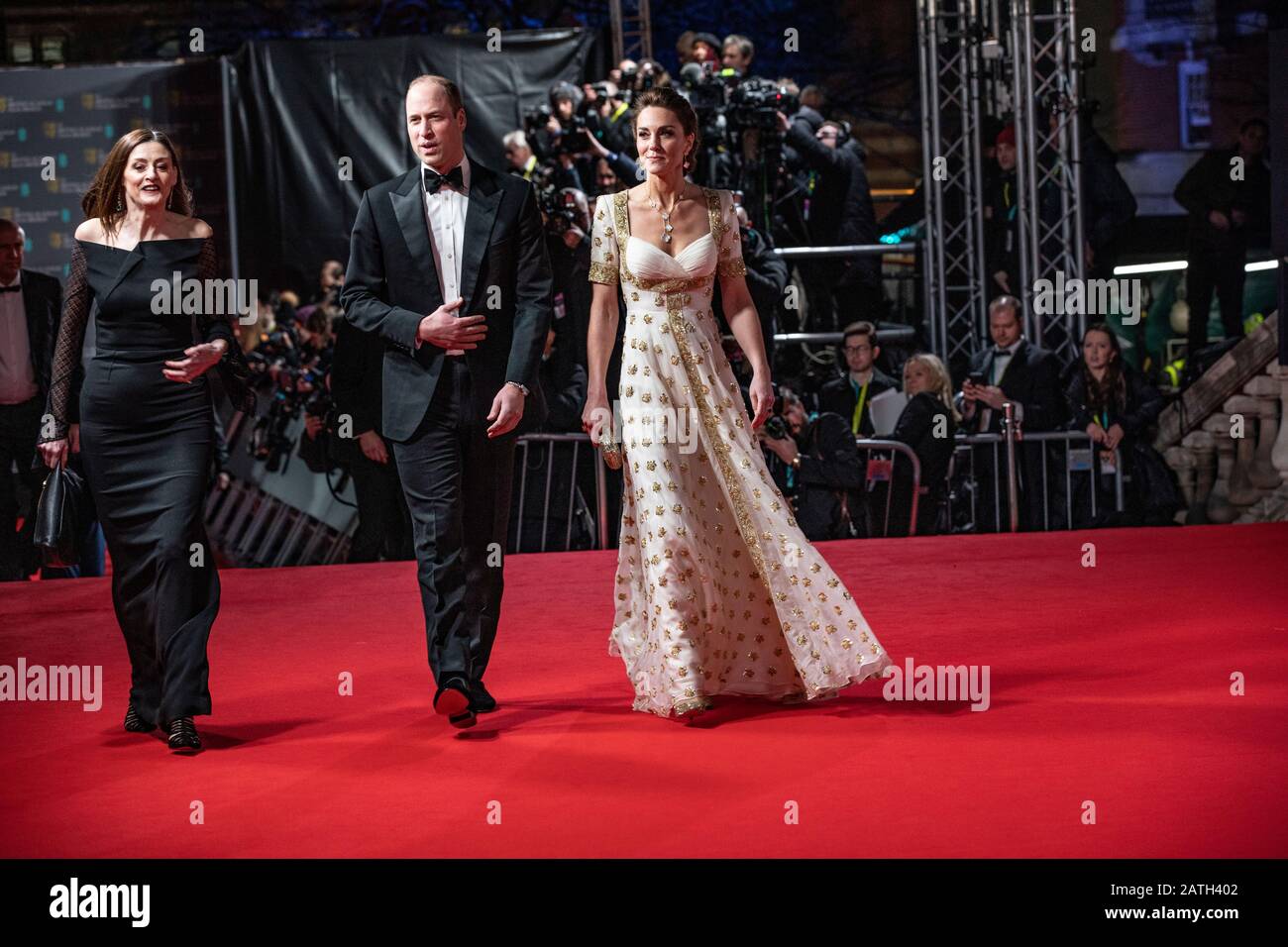 Prinz William und Catherine Duchess of Cambridge nehmen an Den British Academy Film Awards in der Royal Albert Hall, Kensington, London, Großbritannien Teil Stockfoto