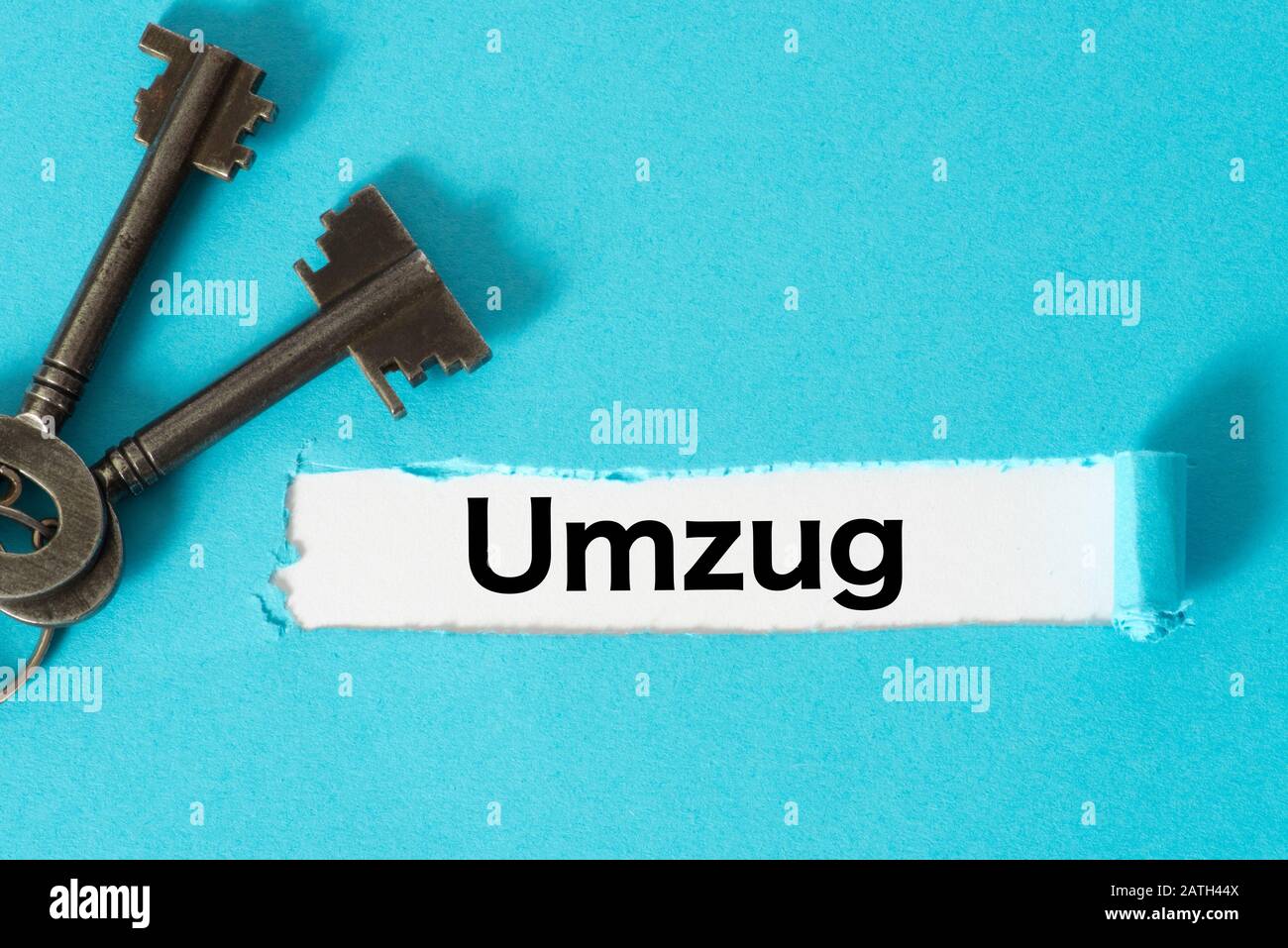 Schlüssel und Umzug in Deutschland Stockfoto