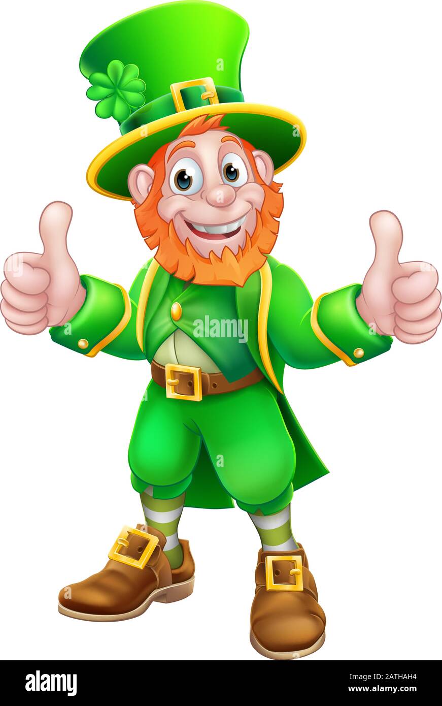 Leprechaun St Patricks Day Zeichentrickfigur Stock Vektor