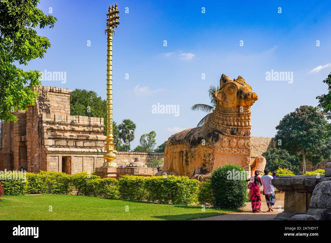 Der Gangaikondacholapuram-Tempel, ein UNESCO-Weltkulturerbe, Komplex des Chola-Imperiums in der Nähe von Tanjore in Tamil Nadu. Aus einer Reihe von Reisefotos Stockfoto