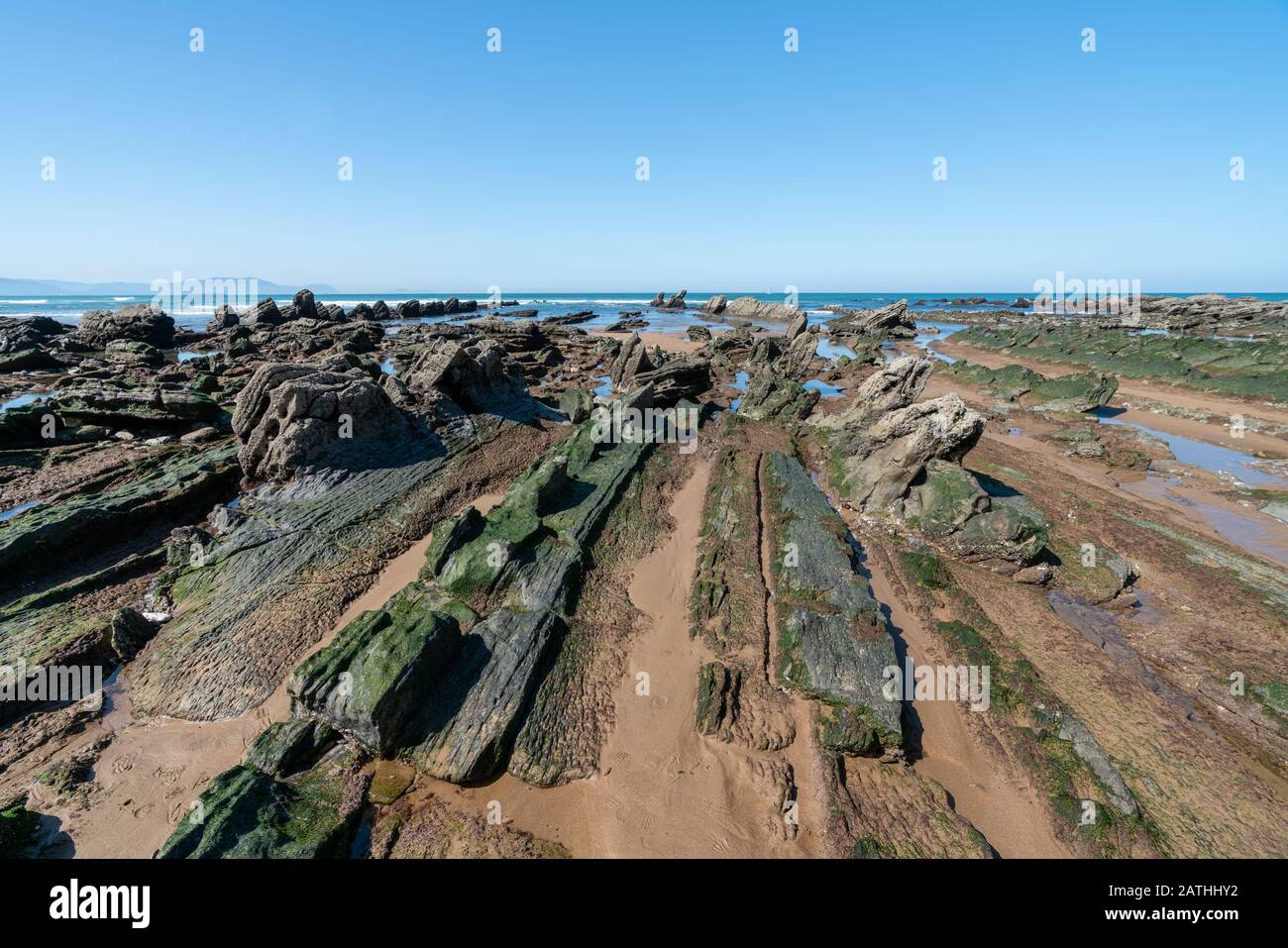 Playa de Barrika im Baskenland Stockfoto