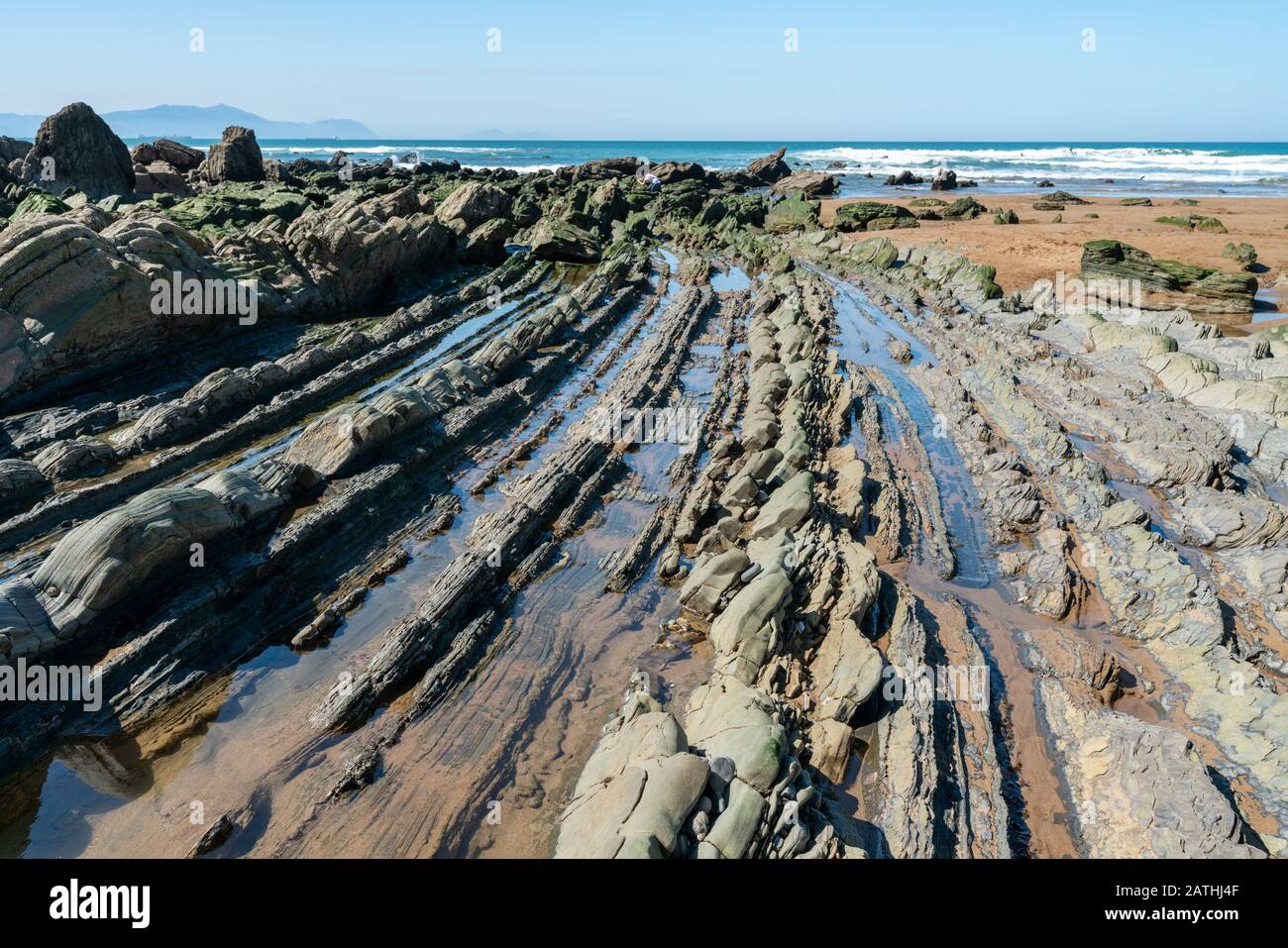 Playa de Barrika im Baskenland Stockfoto