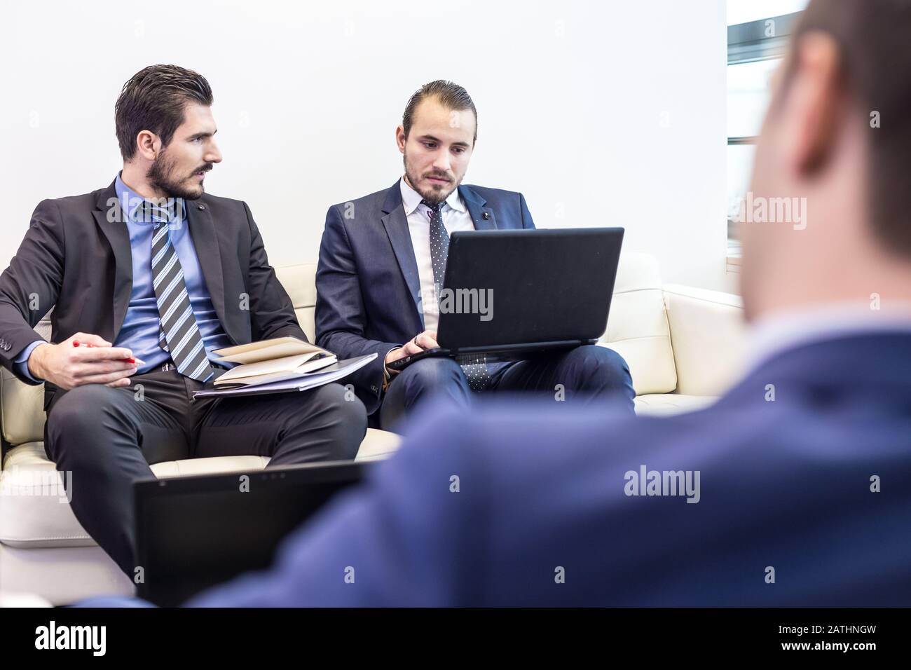 Corporate Business Team und Manager bei business meeting. Stockfoto