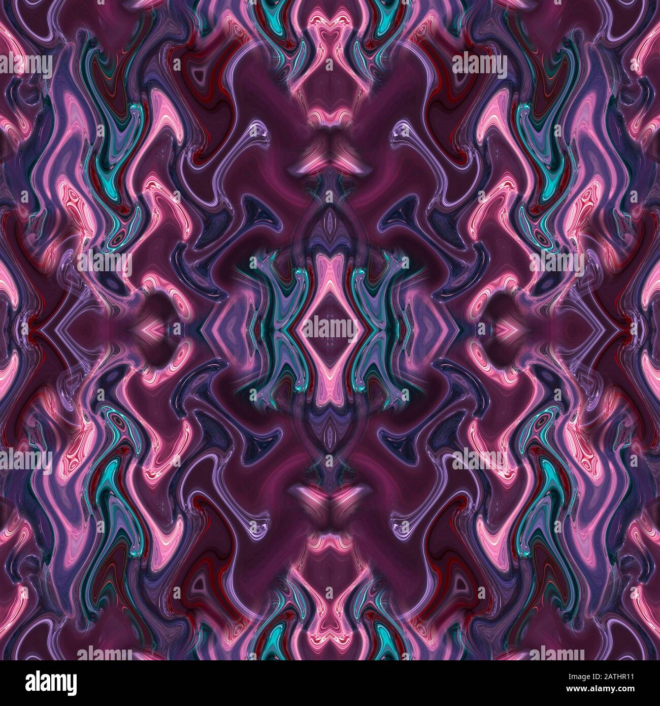 Nahtloses Muster von hellen Farbflecken, leuchtende Farben. Psychedelisch abstrakter Hintergrund. Kaleidosocpus ornament. Textur für Textil, Design, Scrapb Stockfoto