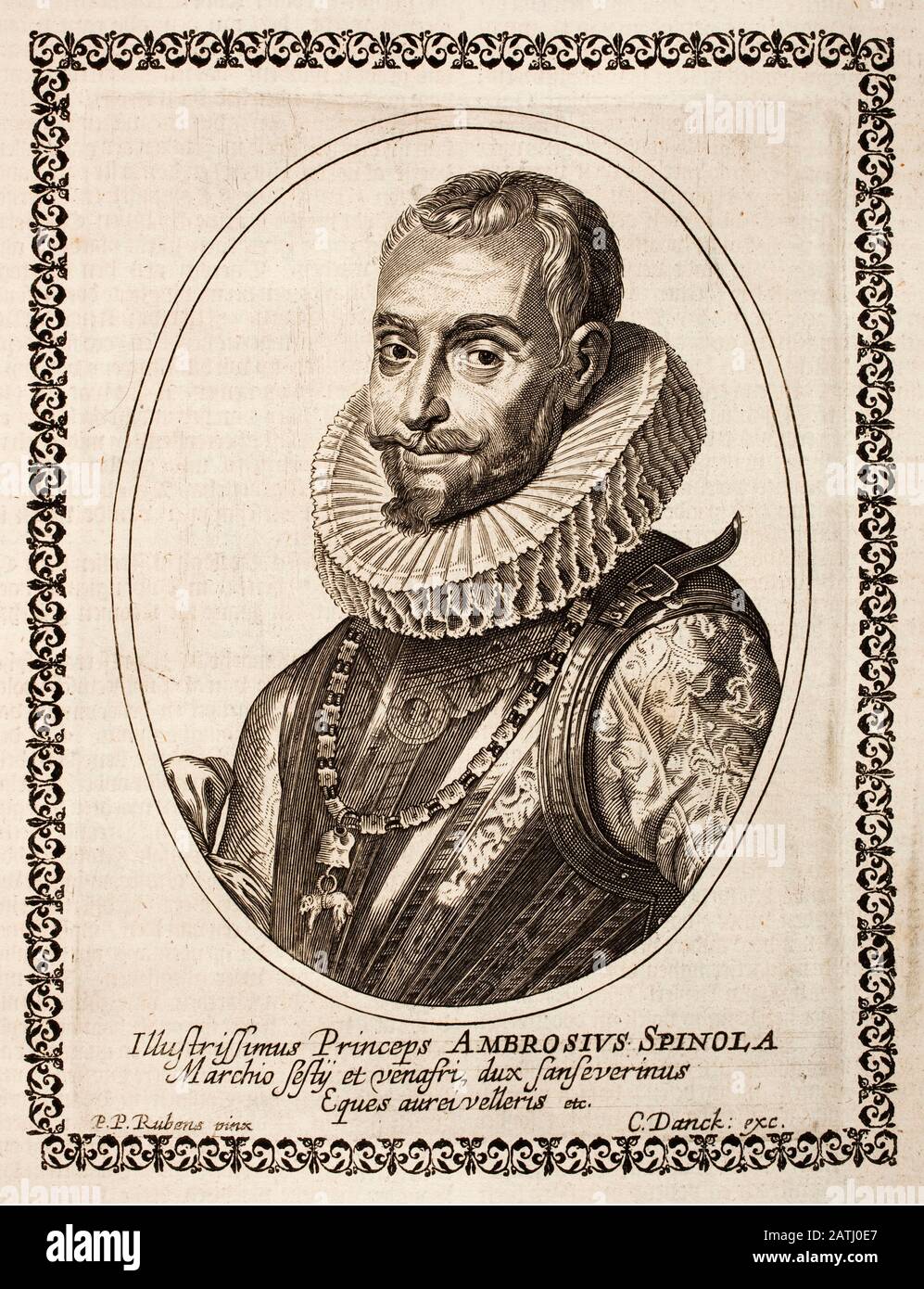Porträt von Ambrogio Spinola, 1. Marquis von den Balbasen (1569-1630) Stockfoto