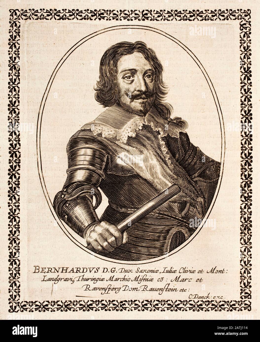 Porträt Bernhards von Sachsen-Weimar (1604-1639) Stockfoto
