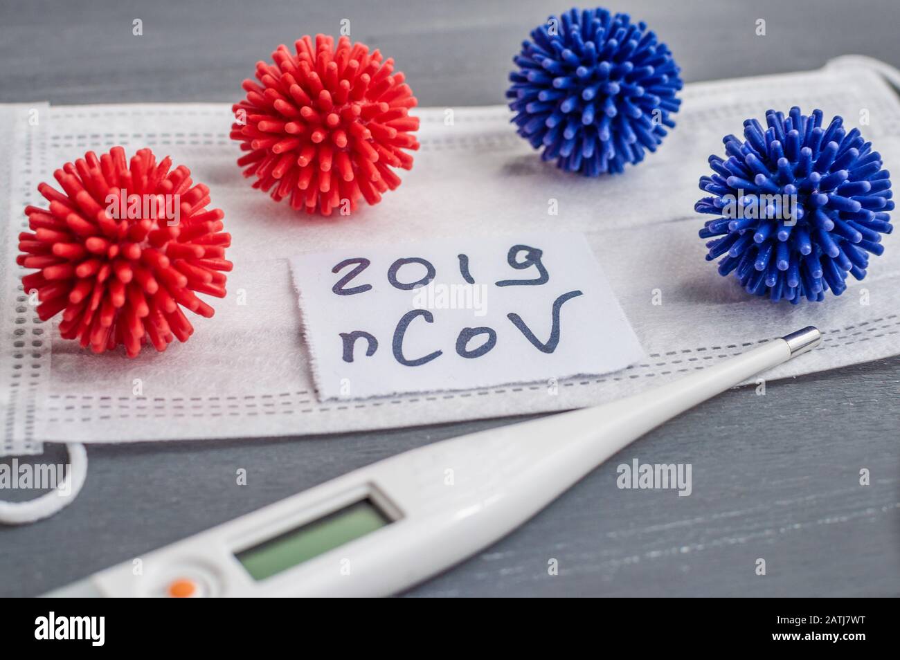 Novel Wuhan coronavirus 2019-nCoV Konzept. Stockfoto