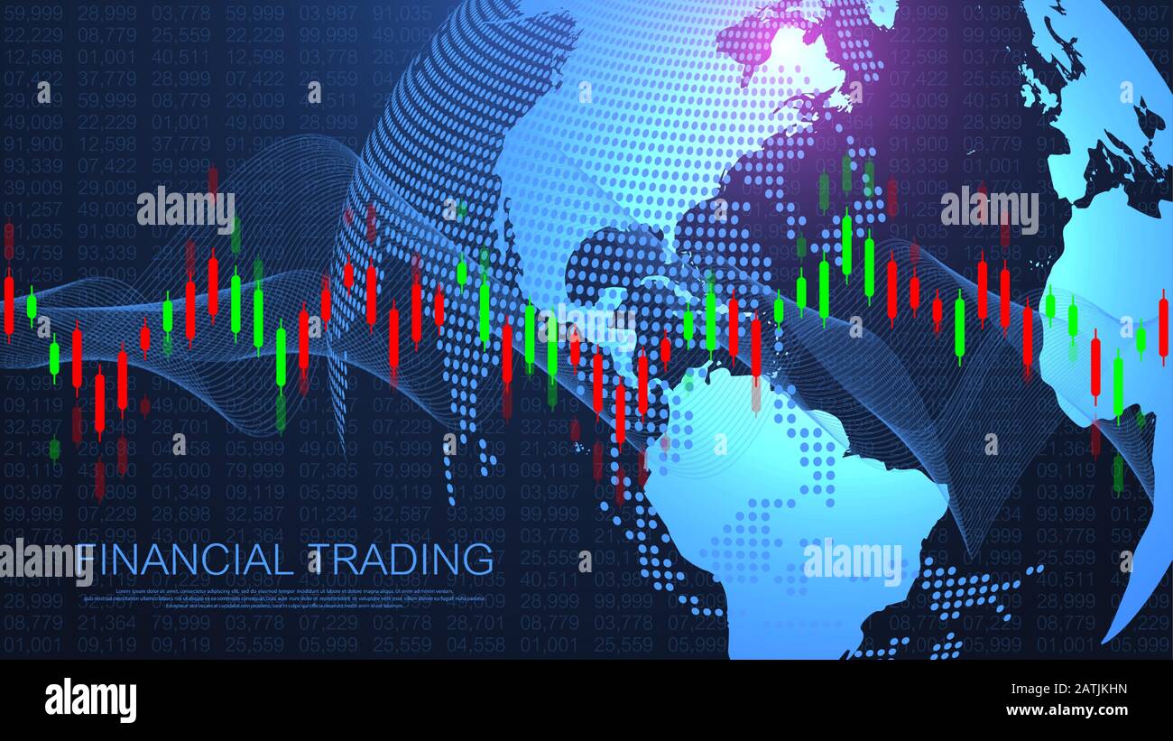 Börse oder forex trading business Grafik für finanzielle Investitionen Konzept. Business Präsentation für Ihr Design und Text. Wirtschaft trends Stock Vektor