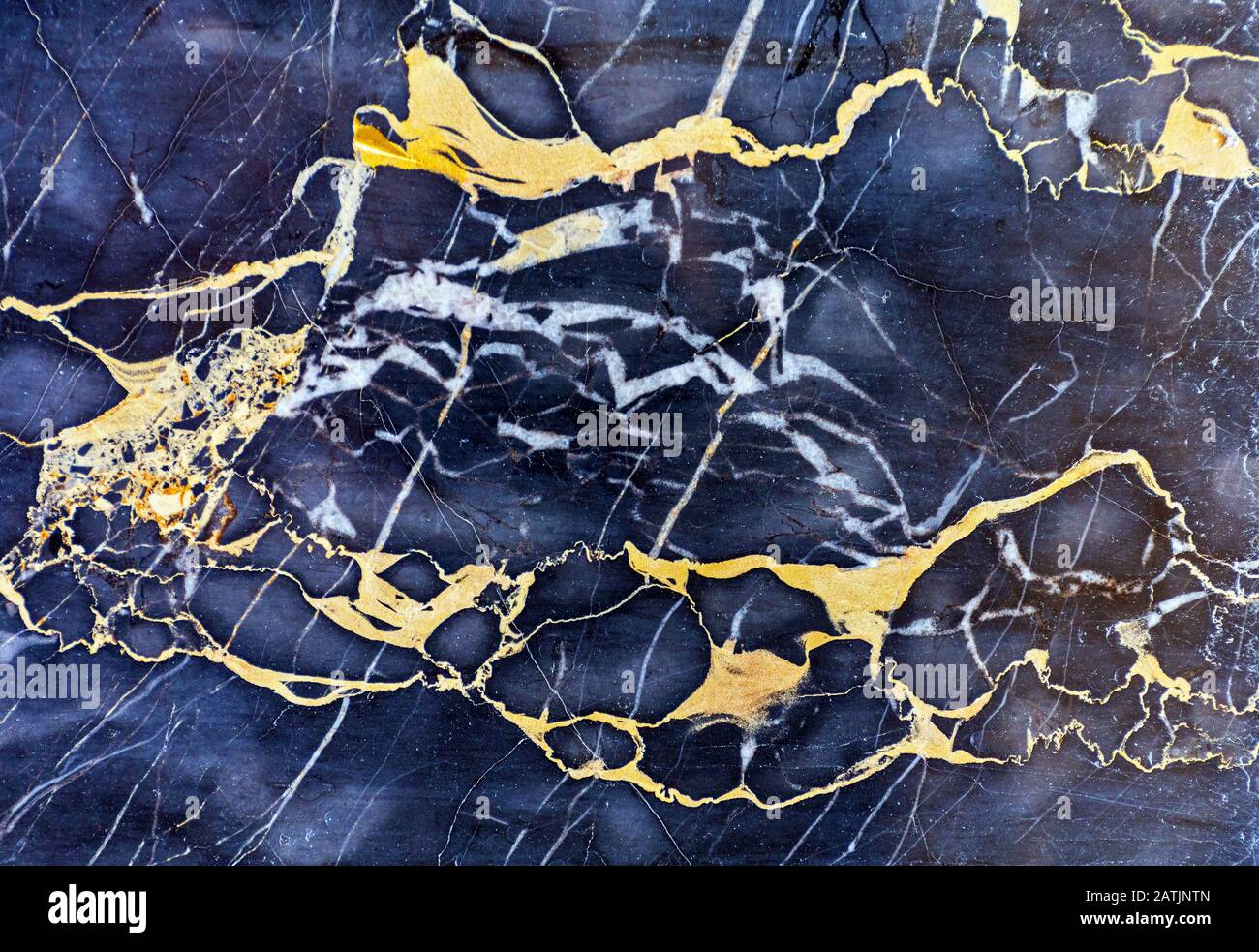 Goldenen Adern aus dunklem Marmor Stein Luxus Stockfoto