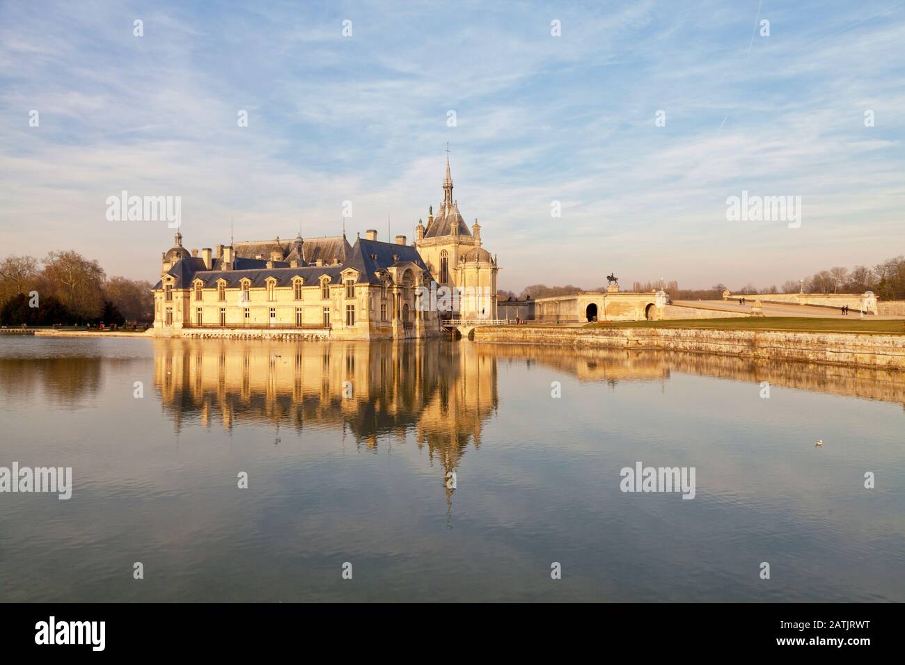 Château de Chantilly im Département Oise in Hauts-de-France. Stockfoto