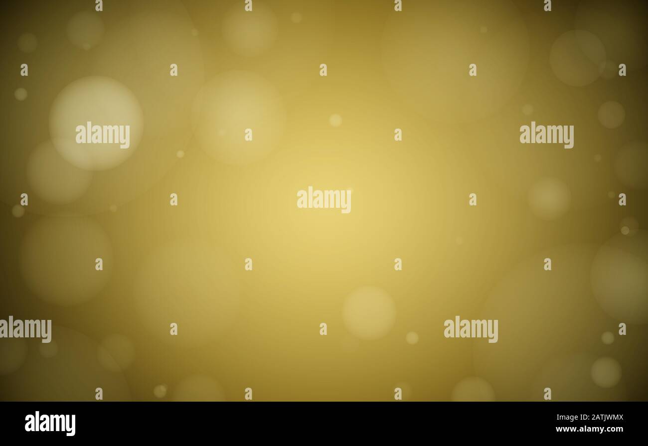 Goldener träumerischer Bokeh-Hintergrund mit kreisförmigen Flares Vektorgrafiken Stock Vektor