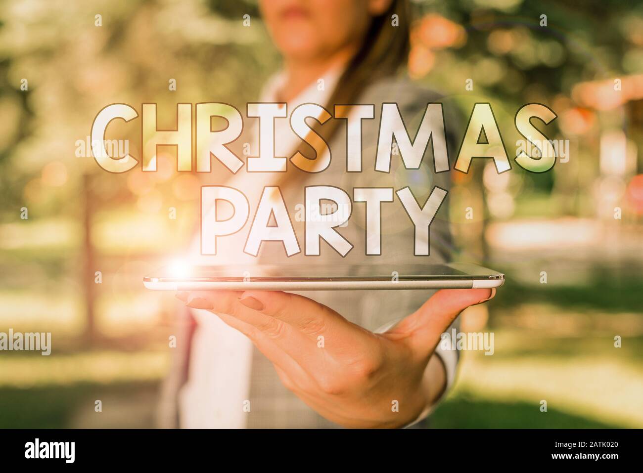 Konzeptionelle Handarbeit, die Weihnachtsfeier zeigt. Konzept Bedeutung