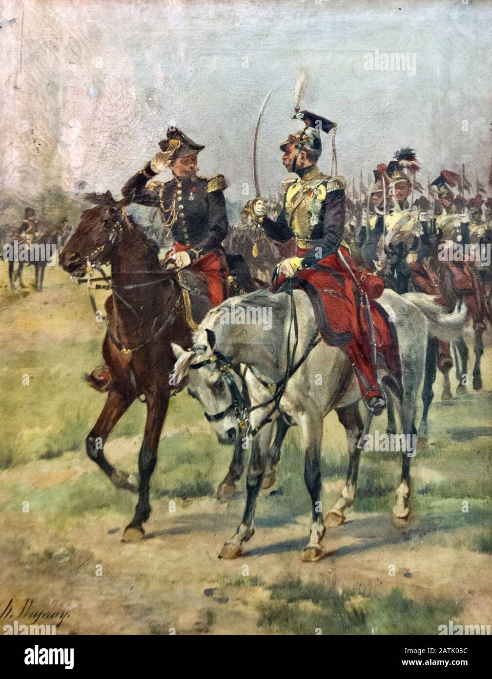 Henry-Louis Dupray - Französische Kavallerie Stockfoto