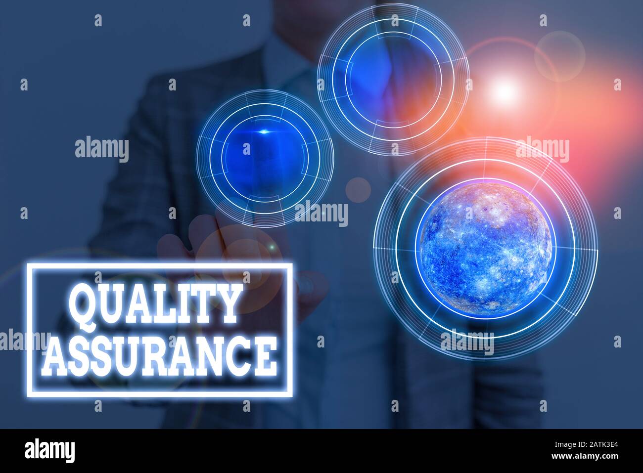 Konzeptionelles Handschreiben mit Qualitätssicherung. Konzept zur Vermeidung von Fehlern und Defekten bei analysisufactierten Produkten Elemente dieses Imag Stockfoto