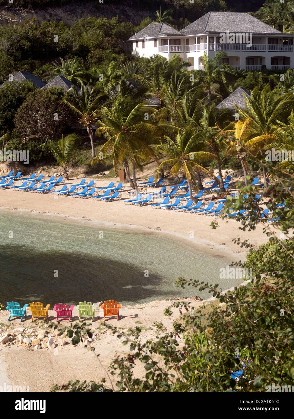 Nonsle Bay Resort auf Antigua und Barbuda auf den Windward Islands Stockfoto