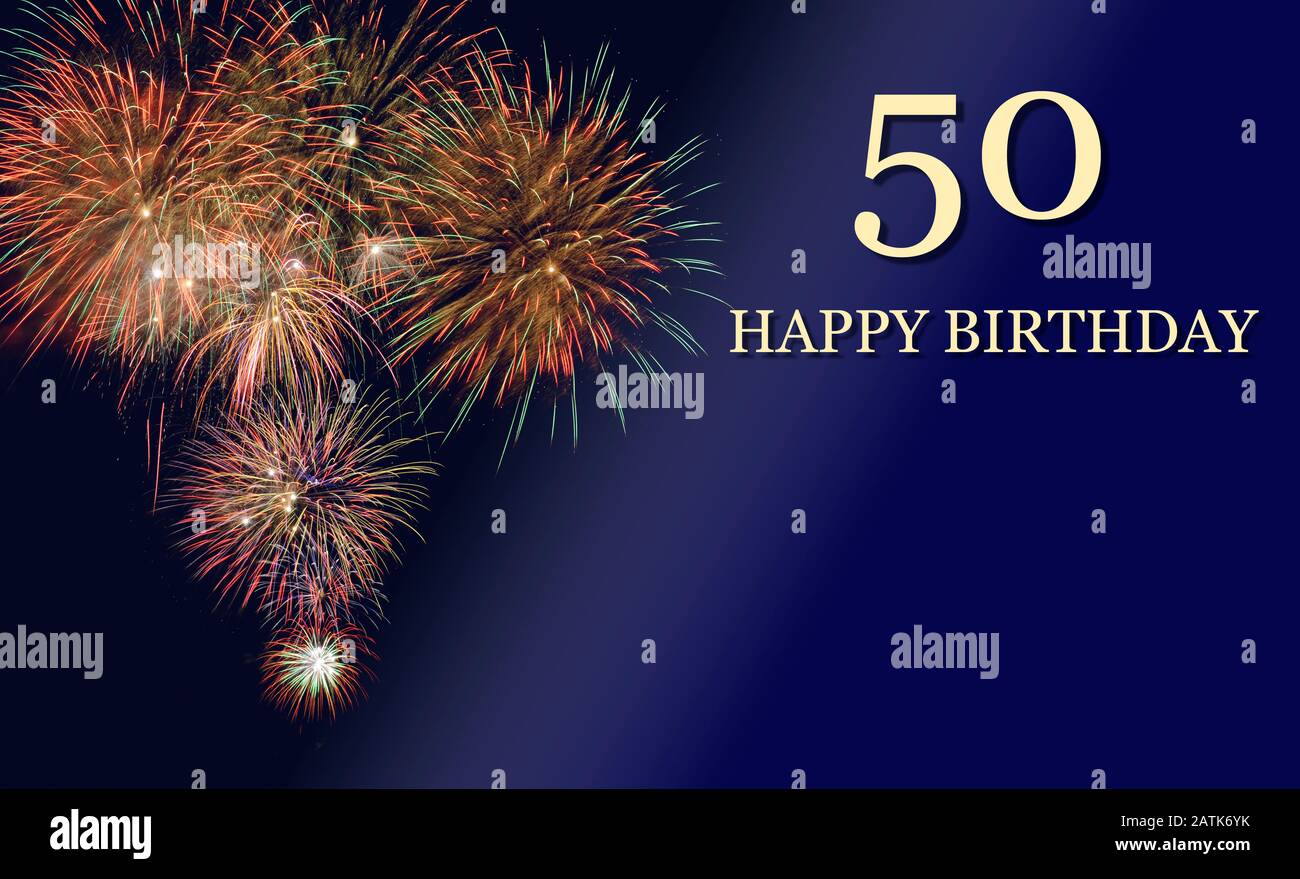 Herzlichen Glückwunsch zum 50. Geburtstag Stockfoto