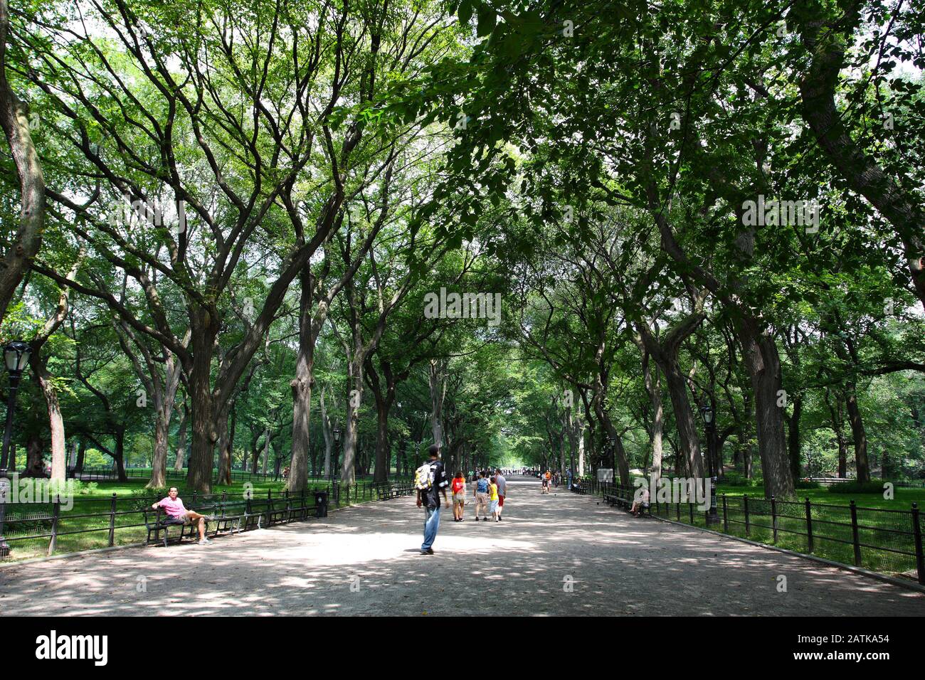 Die Mall im Central Park Stockfoto