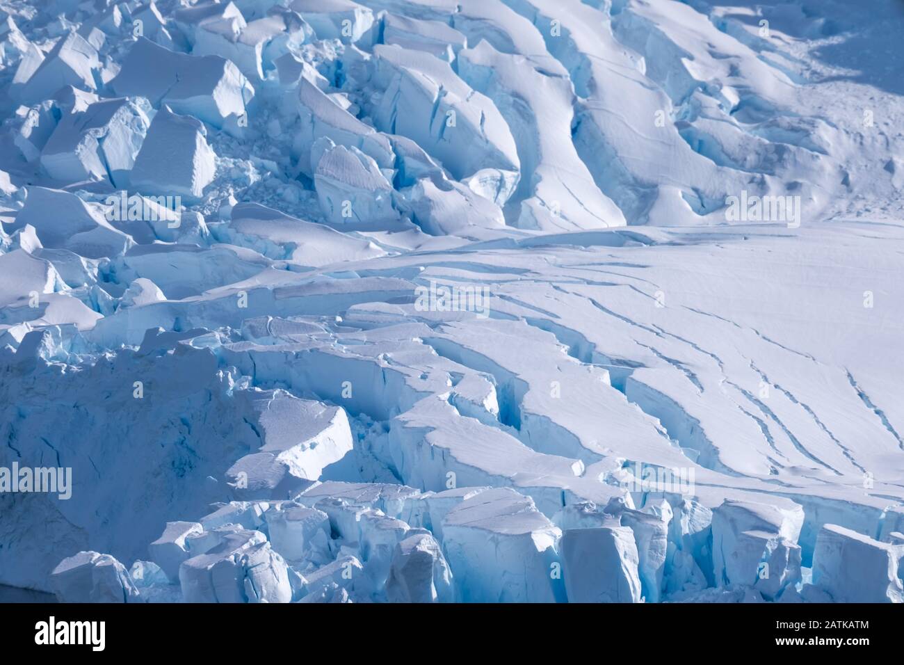 Massiver Gletscher am Neko Harbour, einem schönen Zufluss der Antarktischen Halbinsel Stockfoto