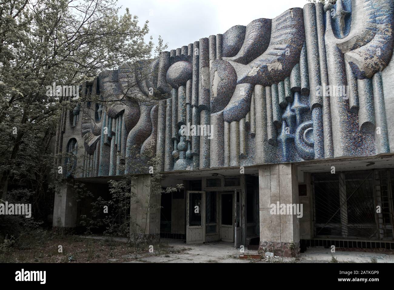 Verlassene Waldhotel in Pripyat, Tschernobyl, Ukraine, Ausschlusszone Stockfoto