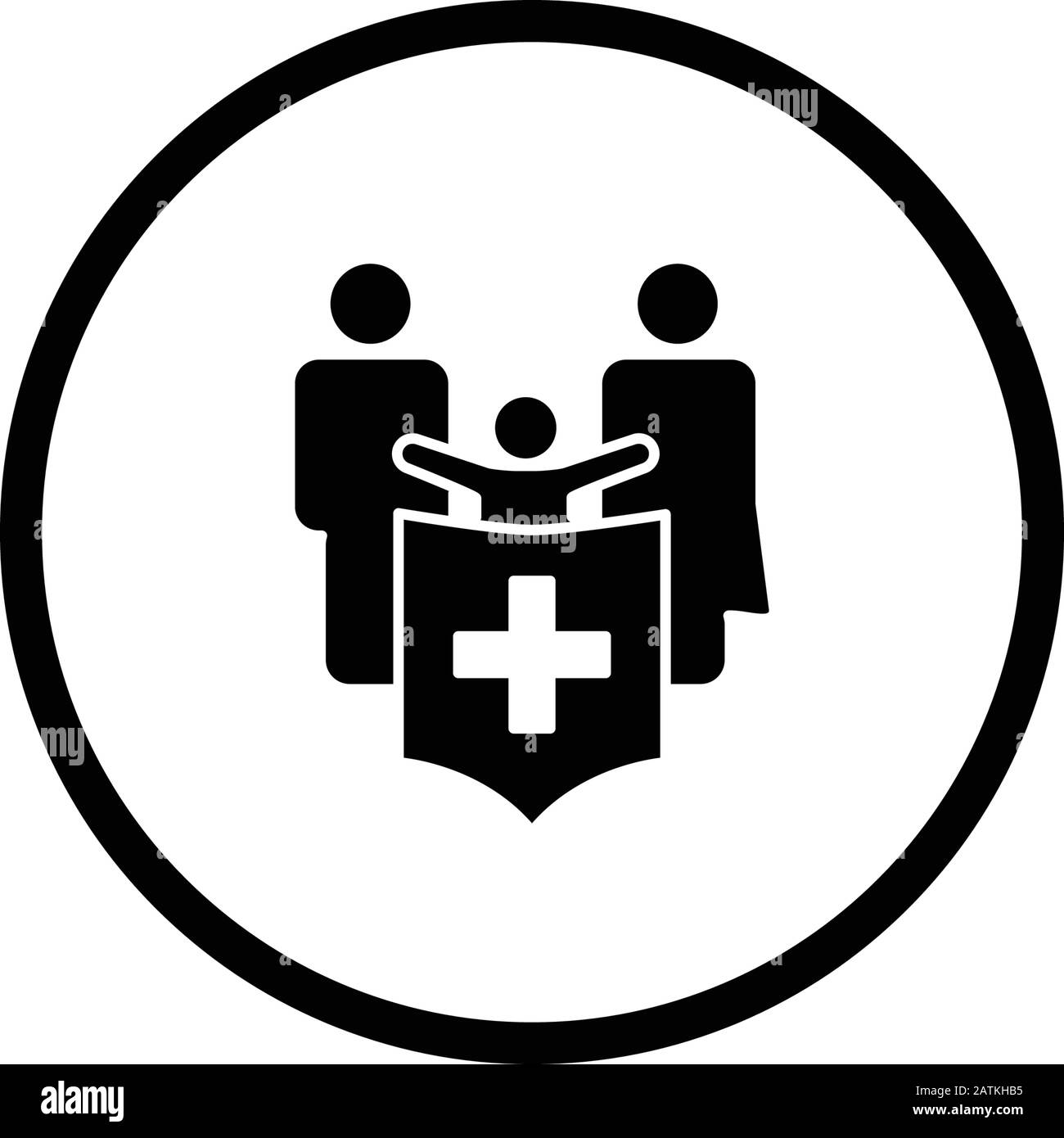 VERSICHERUNGSSYMBOL, LOGO-DESIGNVORLAGE Stock Vektor