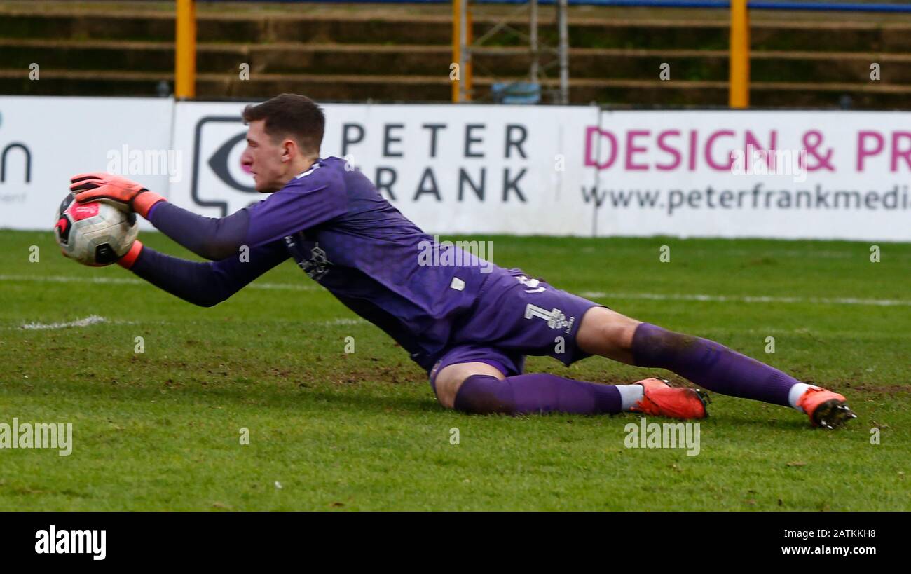 St. ALBANS, ENGLAND - 3. FEBRUAR: Nathan Harness von Charlton Athletic Unter 23s während der Professional Development League zwischen Watford Unter 23s und Charlton Athletic Unter 23s am 3. Januar 2020 im Clarence Park Stadium, St.Albans, England. (Foto von AFS/Espa-Images) Stockfoto