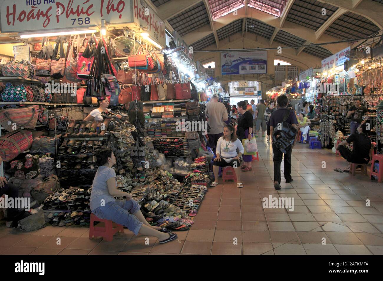 Ben Thanh Market, Ho-Chi-Minh-Stadt, Saigon, Vietnam, Südost-Asien, Asien Stockfoto