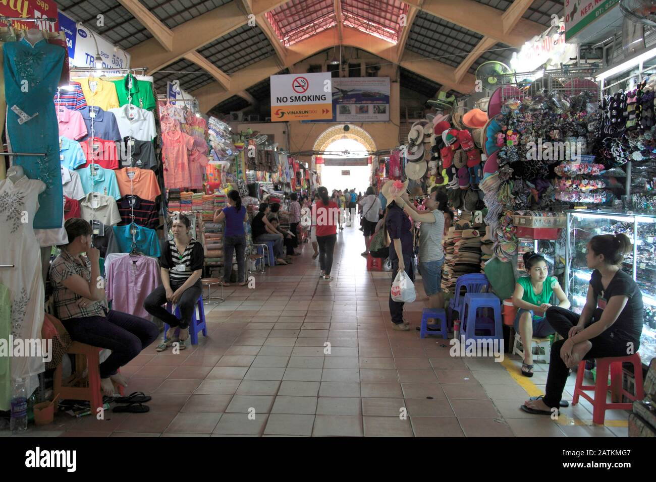 Ben Thanh Market, Ho-Chi-Minh-Stadt, Saigon, Vietnam, Südost-Asien, Asien Stockfoto