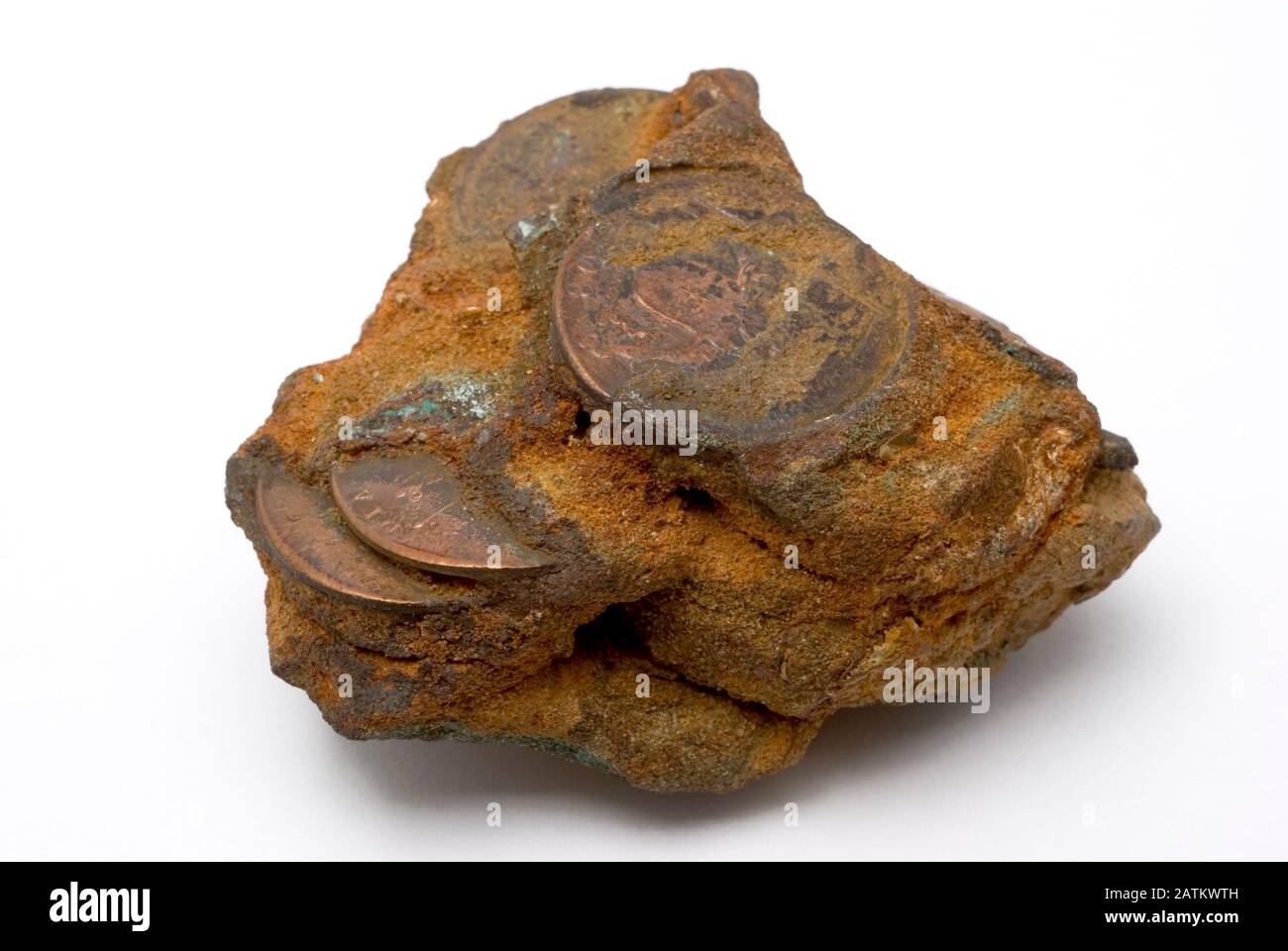 Münzen Aus dem Wreck des Admiral Gardener Geborgen Stockfoto