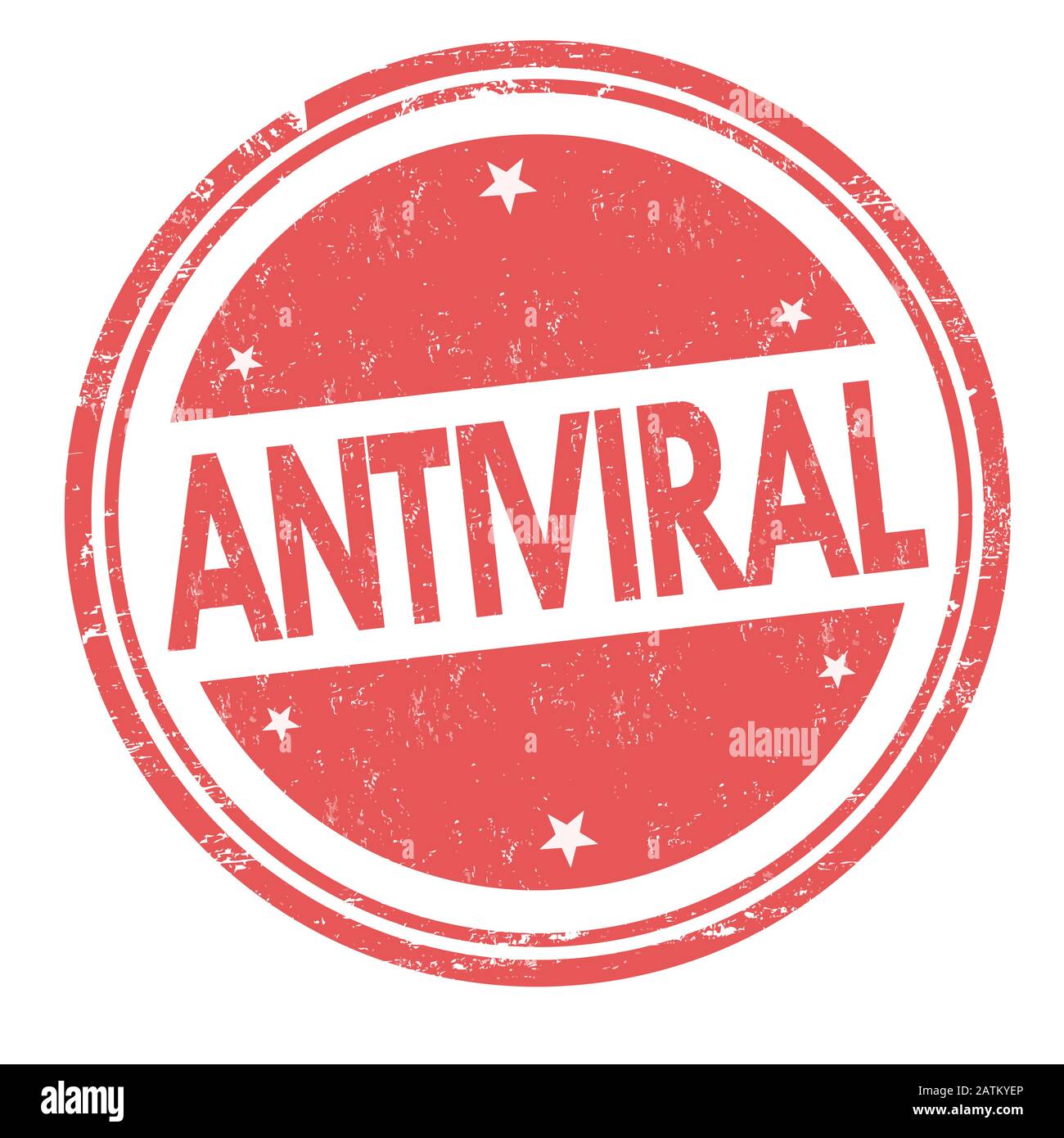 Antivirales Vorzeichen oder Stempel auf weißem Hintergrund, Vektorgrafiken Stock Vektor