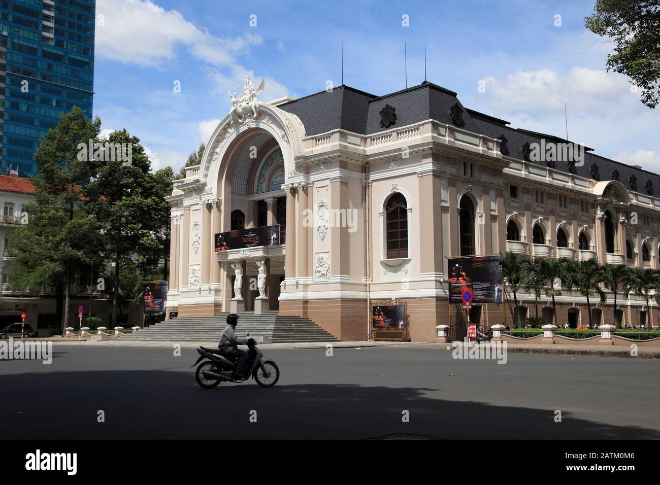 Städtisches Theater, Opernhaus, Kolonialarchitektur, Ho-Chi-Minh-Stadt, Saigon, Vietnam, Südost-Asien, Asien Stockfoto