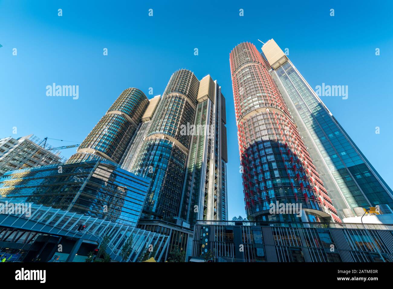 Sydney, Australien - 24. November 2016: Barangaroo International Towers Sydney Buildings. Moderne urbane Architektur Stockfoto