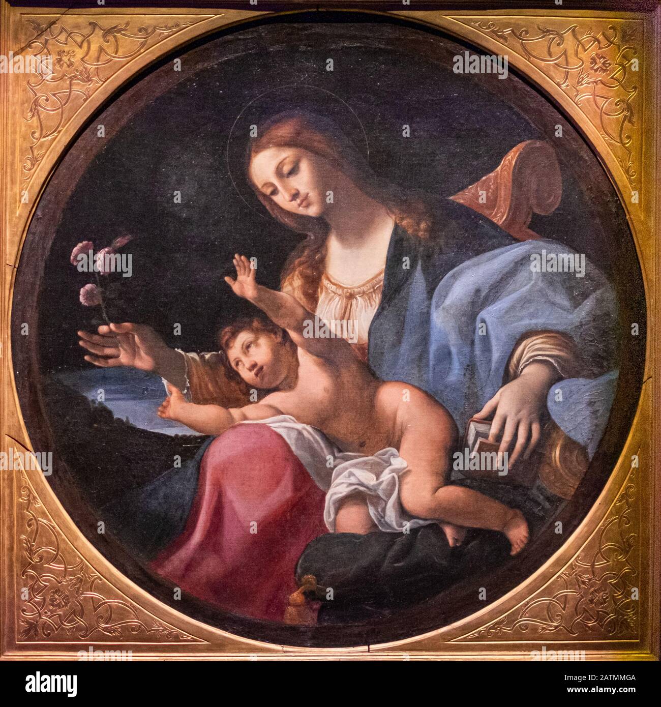 Rom, Italien. Ludovico Carracci, Madonna mit Kind, 1618. Pinacoteca Capitolina. Stockfoto