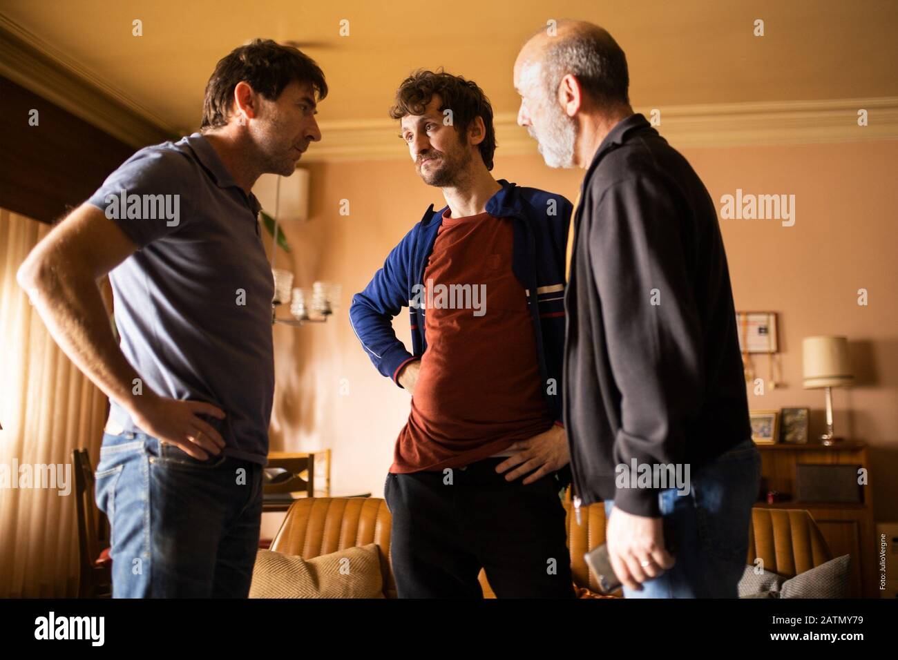 ANTONIO DE LA TORRE, RAUL AREVALO UND CHEMA DEL BARCO IN EL PLAN (2019), REGIE: POLO MENARGUEZ. Kredit: Capitan ARAÑA / Album Stockfoto