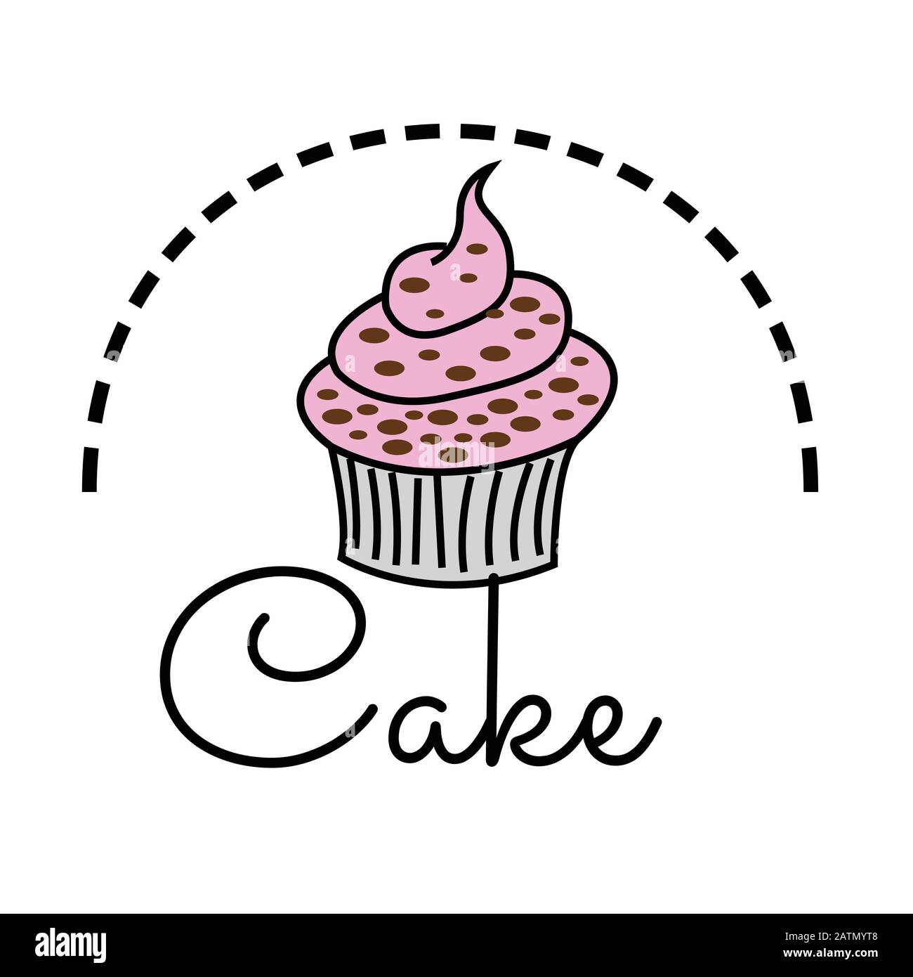 Cake Vector Icon modernes und einfaches Symbol. Vektorgrafiken des Kuchen-Symbols, EPS10 Stock Vektor