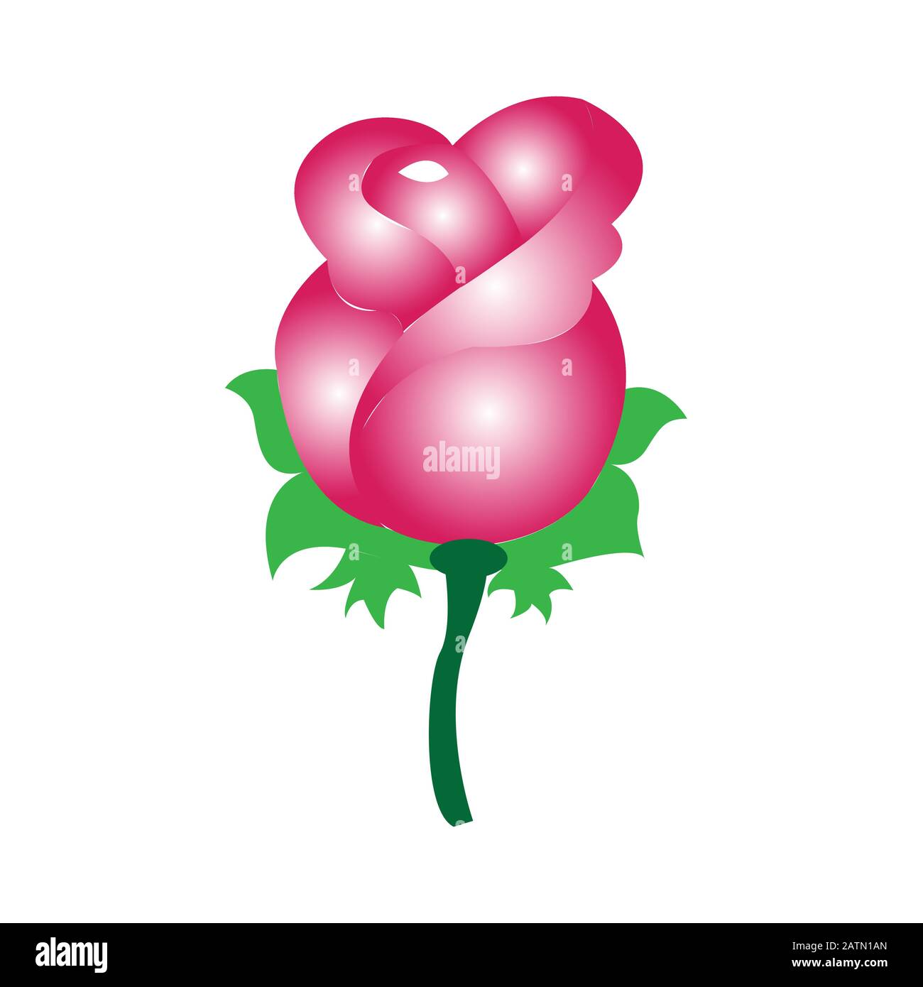 Handgezeichnete Wasserfarben Roses, Blumenstrauß und grünes Blatt. Romantischer Sommergartenkranz aus Pink Isoliert Rose Stock Vektor