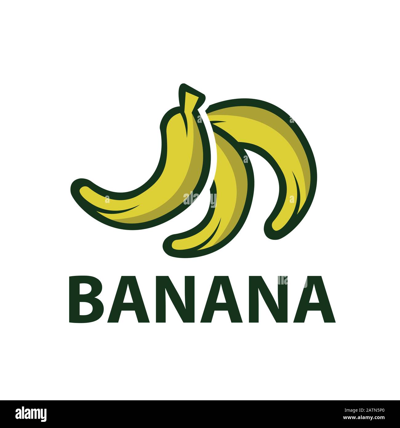 Bananensymbol modisches und modernes Bananensymbol für Logo, Web, App, UI. Bananensymbol einfaches Zeichen. Bananensymbol flache Vektordarstellung für Grafik und Web Stock Vektor