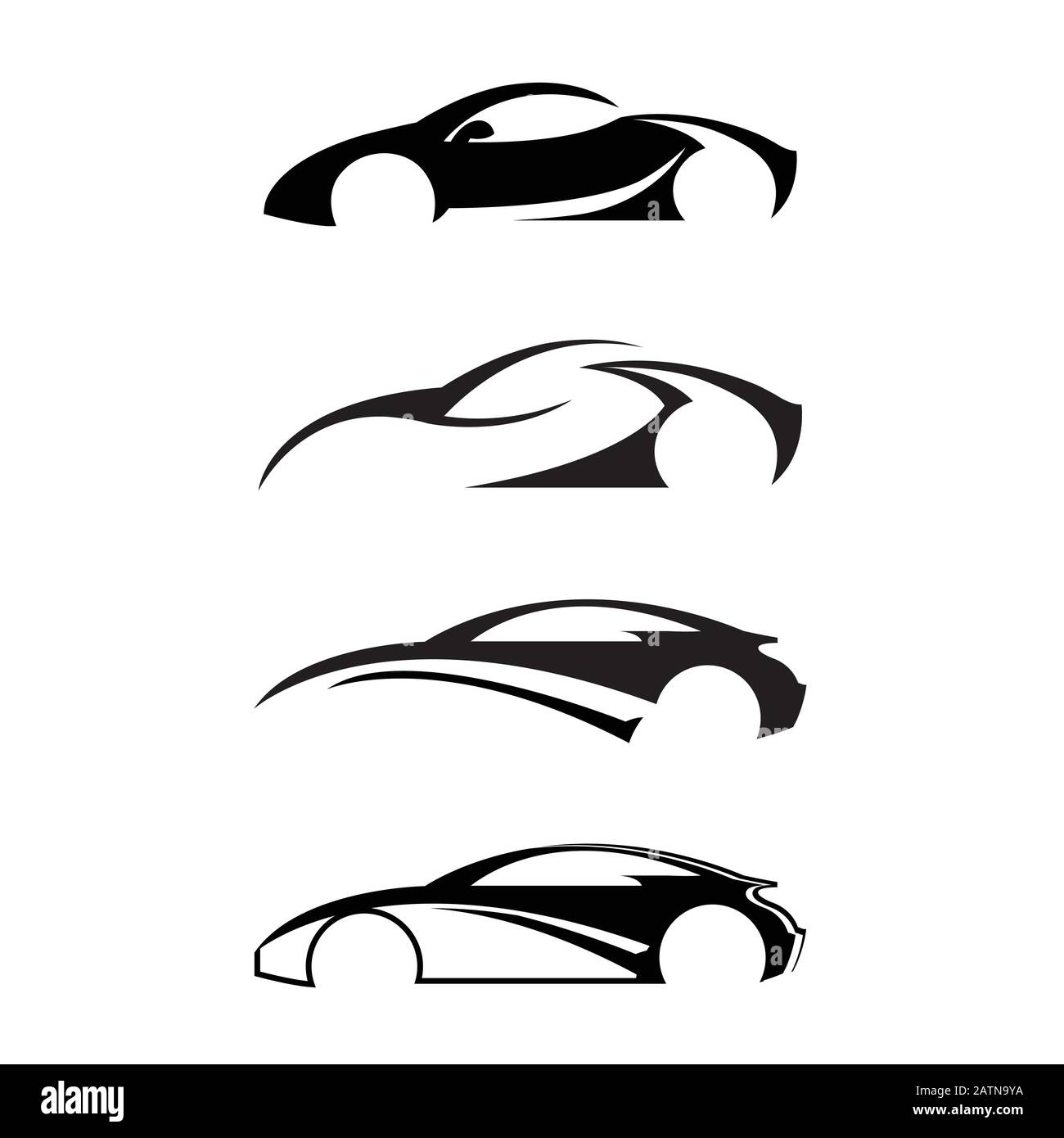 Service Car Reparatur, Wiederherstellung und Club Design Elemente. Vektorgrafiken. Stock Vektor