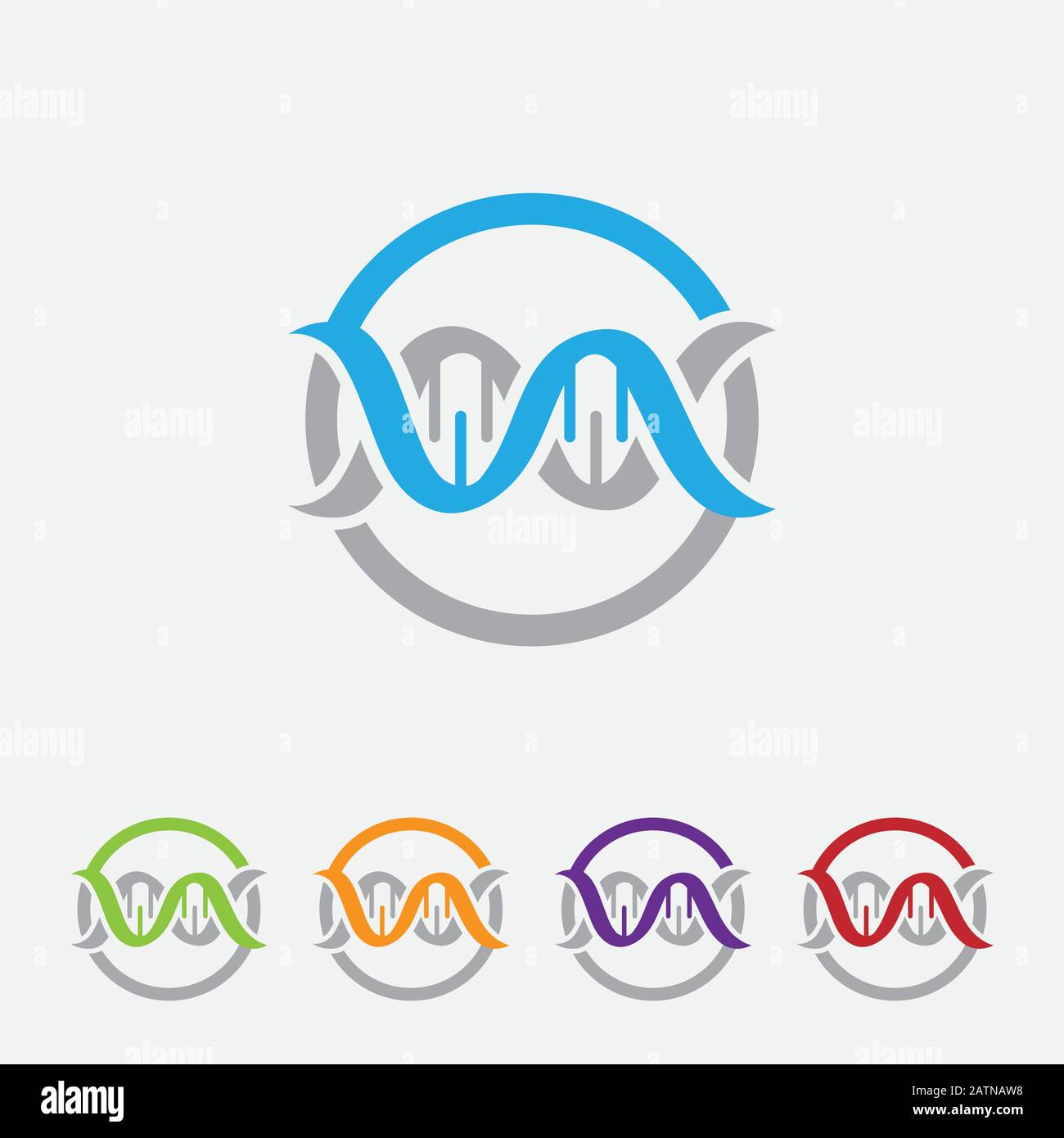 Helix Human Technology Forschung Molekül und Chromosom medizinische und pharmazeutische Vektorsymbole Stock Vektor