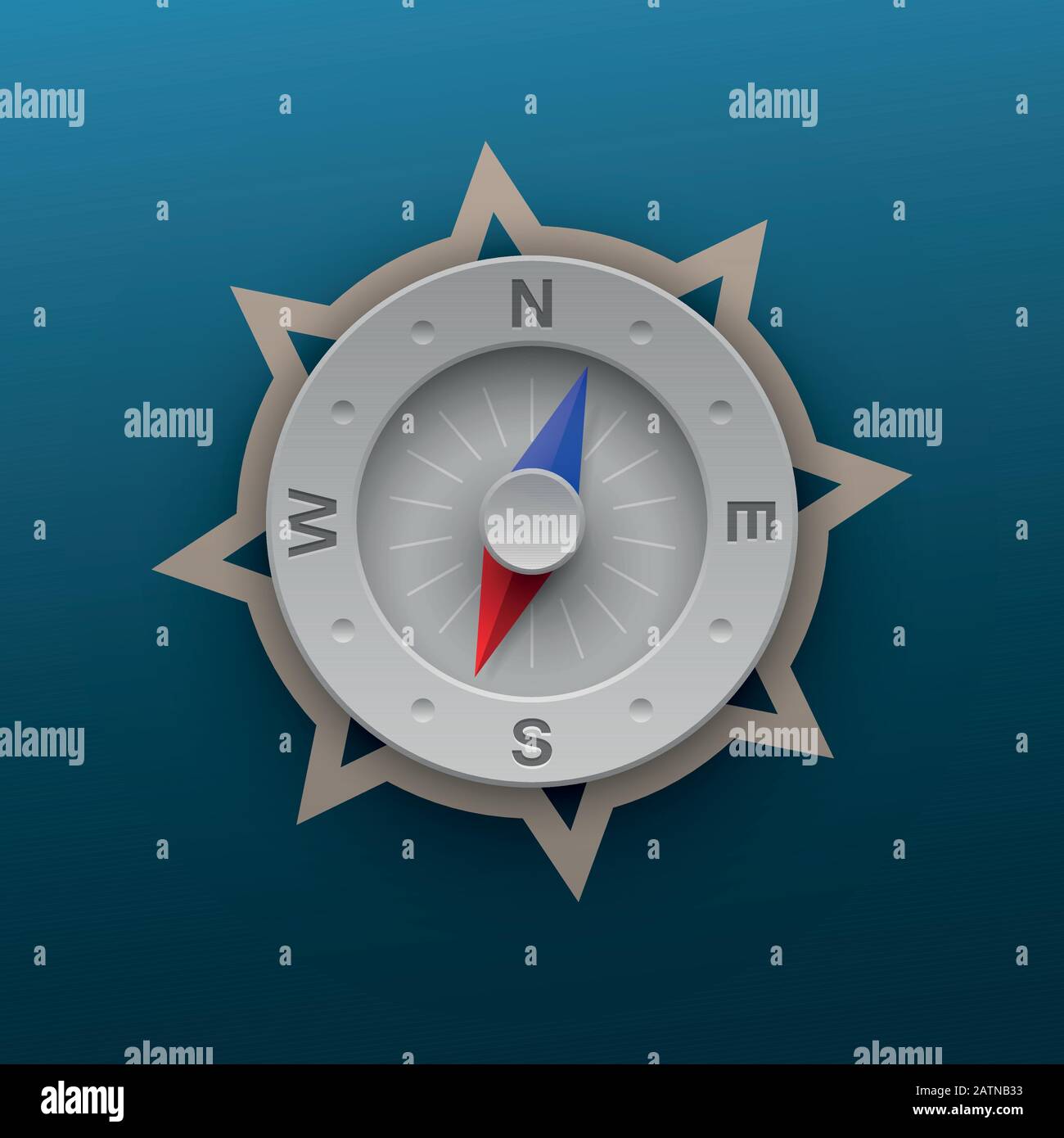 Kompasssymbol. Enthält transparente Objekte. Stock Vektor