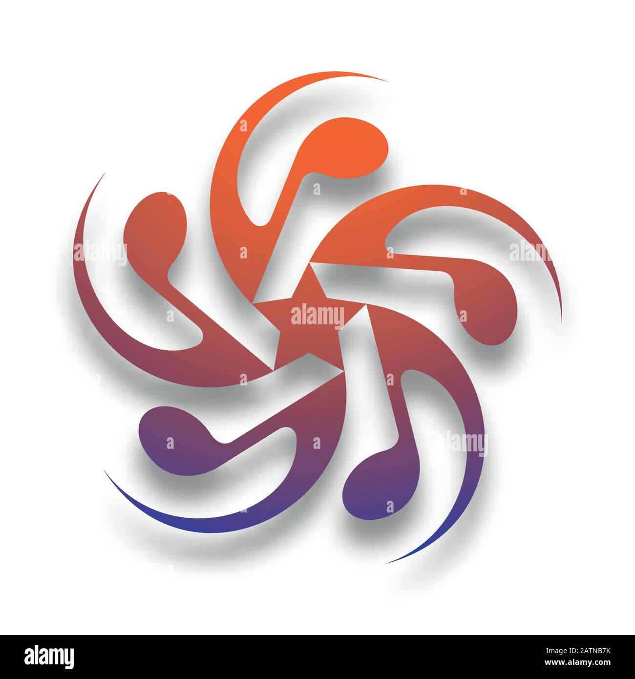 Musikstar-Logo. Stock Vektor