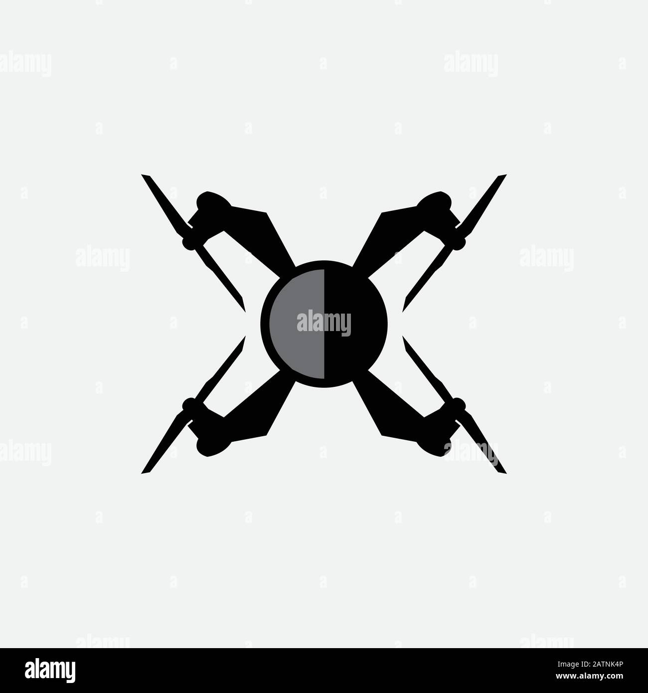 Dronensymbol für Logo, Website, App, ui. Abbildung: Symbol für flachen Vektor mit Drohne, EPS10 Stock Vektor