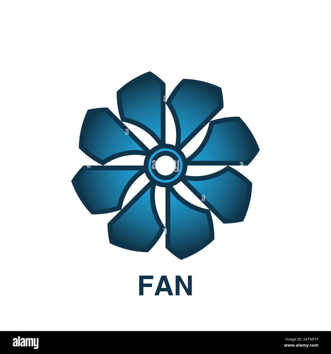 Fan-Symbol modisches und modernes Fan-Symbol für Logo, Web, App, UI. Fan-Symbol einfaches Zeichen. Fan-Symbol flache Vektorgrafik für Grafik- und Webdesign Stock Vektor