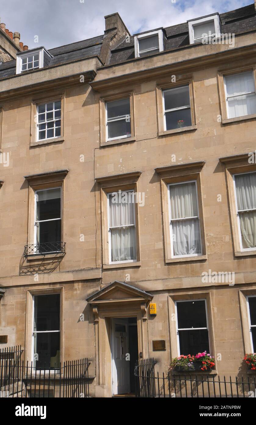 Jane Austens Haus, 25 Homosexuelle Straße, Bath, Somerset, Avon, England, Großbritannien Stockfoto