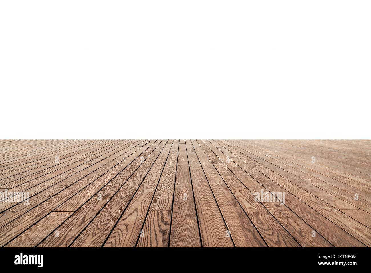 Weiß gestrichene oder Putzwand und Holzfußboden für den Hintergrund Stockfoto