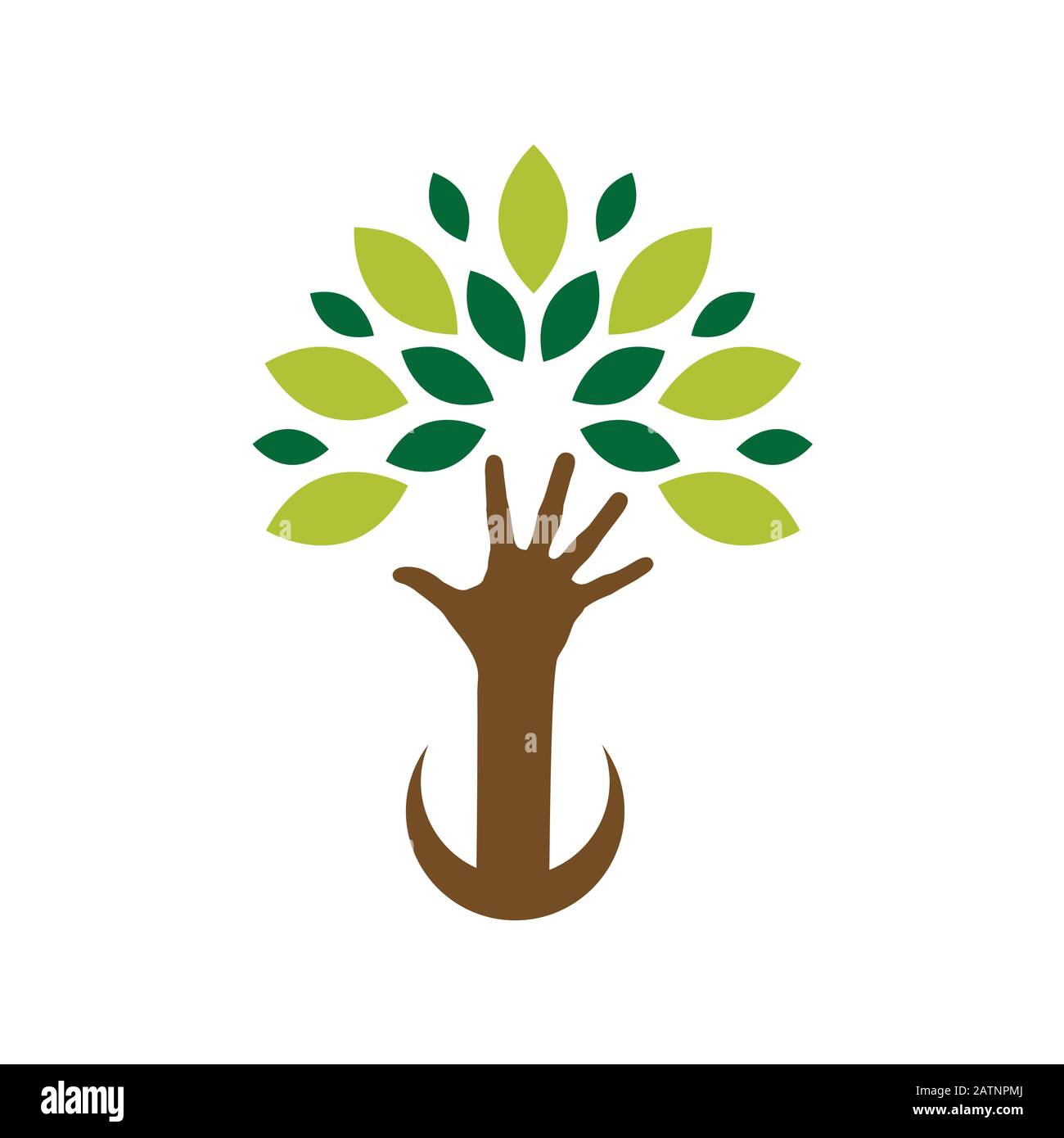 Logo für natürliche und organische Lebensmittel. Umweltfreundliches Symbol. Symbol Ökologie. Stock Vektor