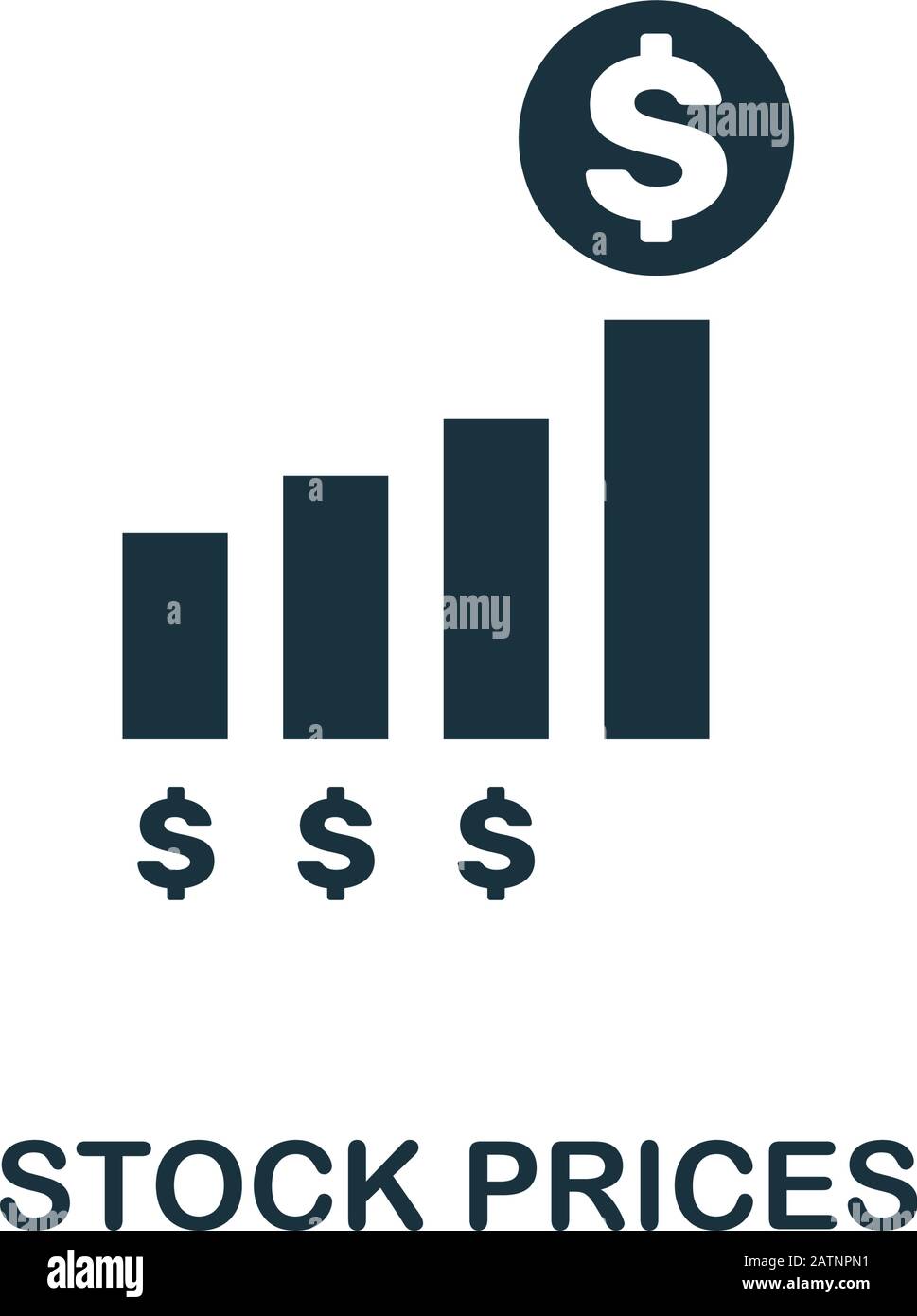 Symbol "Aktienkurse". Kreatives Elementdesign aus der Kollektion der Börsenkymbole. Pixel Perfect Stock Prices Symbol für Web-Design, Apps, Software, Druck Stock Vektor