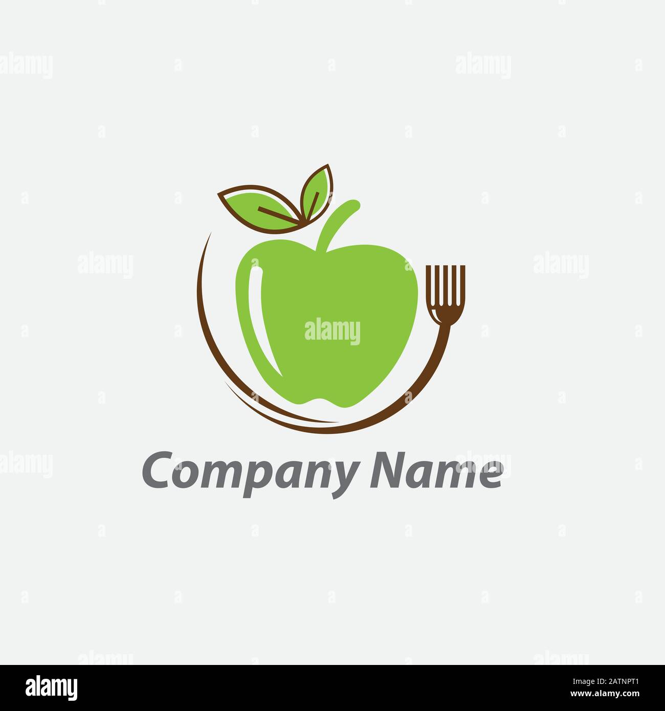 Grünes Blattlogo. Logo für natürliche und organische Lebensmittel. Umweltfreundliches Symbol. Symbol Ökologie.EPS 10 Stock Vektor