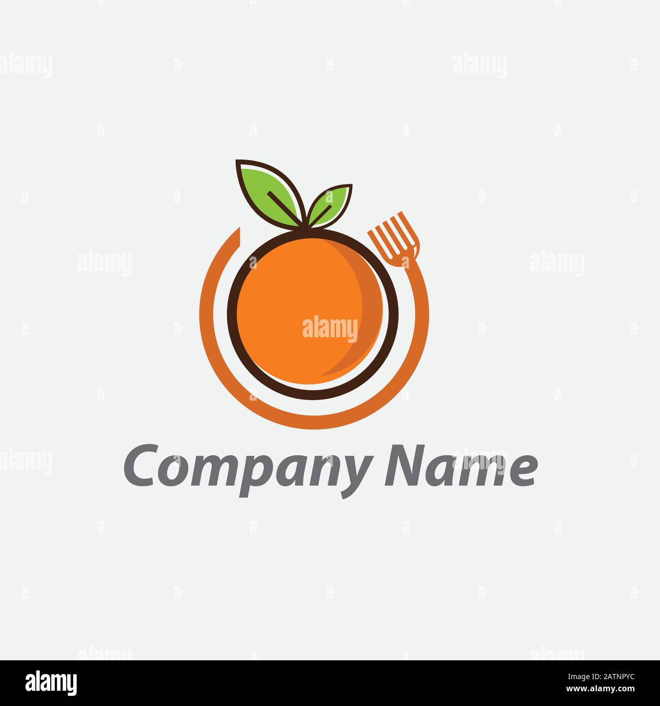 Grünes Blattlogo. Logo für natürliche und organische Lebensmittel. Umweltfreundliches Symbol. Symbol Ökologie.EPS 10 Stock Vektor